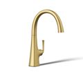 Product Image of Graze Single-handle Bar Sink Faucet (Vibrant Brushed Moderne Brass), K-22065-2MB