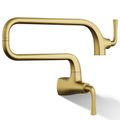 Product Image of Graze Wall Mount Pot Filler (Vibrant Brushed Moderne Brass), K-22066-2MB