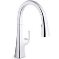 Product Image of Graze Touchless Pull-down Kitchen Faucet w/ 3-Function Sprayhead (Polished Chrome), K-22068-CP