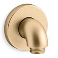 Product Image of Purist Stillness Wall Mount Supply Elbow w/ Check Valve (Vibrant Brushed Moderne Brass), K-22172-2MB
