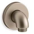 Product Image of Purist Stillness Wall Mount Supply Elbow w/ Check Valve (Vibrant Brushed Bronze), K-22172-BV