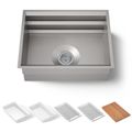 Product Image of Prolific 23" Undermount Single-bowl Workstation Kitchen Sink (Stainless Steel), K-23650-NA