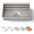 Product Image of Prolific 29" Undermount Single-bowl Workstation Kitchen Sink (Stainless Steel), K-23651-NA
