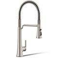 Product Image of Tone Semi-professional Pull-down Kitchen Faucet w/ 3-Function Sprayhead (Vibrant Stainless), K-23765-VS
