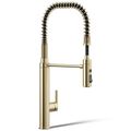 Product Image of Purist Semi-professional Kitchen Faucet w/ 3-Function Sprayhead (Vibrant French Gold), K-24982-AF