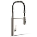 Product Image of Purist Semi-professional Kitchen Faucet w/ 3-Function Sprayhead (Vibrant Stainless), K-24982-VS