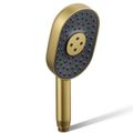 Product Image of Statement Oblong 3-Function Handshower, 1.75 GPM (Vibrant Brushed Moderne Brass), K-26284-G-2MB