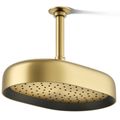Product Image of Statement Oblong 12" 1-Function Rainhead, 2.5 GPM (Vibrant Brushed Moderne Brass), K-26293-2MB