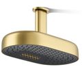 Product Image of Statement Oblong 14" 2-Function Rainhead, 1.75 GPM (Vibrant Brushed Moderne Brass), K-26295-G-2MB
