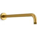 Product Image of Statement 19" Wall Mount 1-Function Rainhead Arm And Flange (Vibrant Brushed Moderne Brass), K-26307-2MB