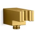 Product Image of Statement Wall Mount Handshower Holder w/ Supply Elbow And Check Valve (Vibrant Brushed Moderne Brass), K-26310-2MB