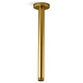 Product Image of Statement 12" Ceiling Mount 1-Function Rainhead Arm And Flange (Vibrant Brushed Moderne Brass), K-26321-2MB