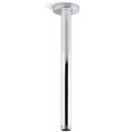 Product Image of Statement 12" Ceiling Mount 1-Function Rainhead Arm And Flange (Polished Chrome), K-26321-CP