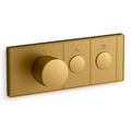 Product Image of Anthem Two-outlet Recessed Mechanical Thermostatic Valve Control (Vibrant Brushed Moderne Brass), K-26346-9-2MB
