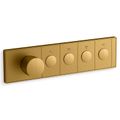 Product Image of Anthem Four-outlet Recessed Mechanical Thermostatic Valve Control (Vibrant Brushed Moderne Brass), K-26348-9-2MB