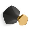 Product Image of Occasion Robe Hook (Matte Black w/ Brushed Moderne Brass), K-27069-BMB