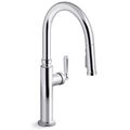 Product Image of Edalyn by Studio McGee Pull-down Kitchen Faucet w/ 3-Function Sprayhead (Polished Chrome), K-28358-CP