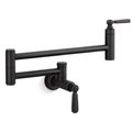 Product Image of Edalyn by Studio McGee Wall Mount Pot Filler (Matte Black), K-28359-BL