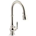 Product Image of Artifacts Touchless Pull-down Kitchen Faucet w/ 3-Function Sprayhead (Vibrant Polished Nickel), K-29709-SN