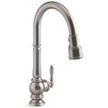 Product Image of Artifacts Touchless Pull-down Kitchen Faucet w/ 3-Function Sprayhead (Vibrant Stainless), K-29709-VS