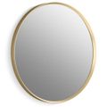 Product Image of Essential 22" Round Framed Mirror (Moderne Brushed Gold), K-31367-BGL
