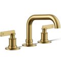 Product Image of Castia Widespread Bathroom Sink Faucet, 1.2 GPM (Vibrant Brushed Moderne Brass), K-35908-4-2MB