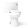 Product Image of Cimarron One-piece Elongated Toilet w/ Concealed Trapway, 1.28 GPF (White), K-3619-RA-0