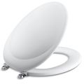 Product Image of Revival Elongated Toilet Seat w/ Polished Chrome Hinges (White), K-4615-CP-0