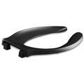 Product Image of Stronghold Elongated Toilet Seat w/ Integrated Handle And Check Hinge (Black), K-4731-C-7