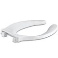 Product Image of Stronghold Commercial Elongated Toilet Seat w/ Integrated Handle And Quiet-close Check Hinge (White), K-4731-GC-0