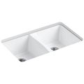 Product Image of Deerfield 33" Undermount Double-bowl Kitchen Sink (White), K-5873-5U-0