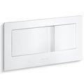Product Image of Veil Flush Actuator Plate For 2"x6" In-wall Tank And Carrier System (White), K-6298-0