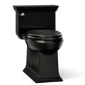 Product Image of Memoirs Stately One-piece Compact Elongated Toilet w/ Skirted Trapway, 1.28 GPF (Black), K-6428-7