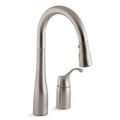 Product Image of Simplice Single-Control Remote Valve Secondary Pull-Down Spray Kitchen Sink Faucet - Vibrant Stainless Finish, K-649-VS
