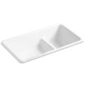 Product Image of Iron/Tones Smart Divide 33" Top-/undermount Double-bowl Kitchen Sink (White), K-6625-0