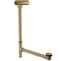 Product Image of Clearflo Slotted Overflow Brass Bath Drain (Vibrant Brushed Moderne Brass), K-7271-2MB