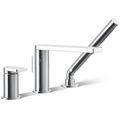 Product Image of Composed Deck Mounted Bath Faucet w/ Handshower (Polished Chrome), K-73078-4-CP