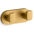 Product Image of Composed Double Robe Hook (Vibrant Brushed Moderne Brass), K-73146-2MB