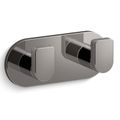 Product Image of Composed Double Robe Hook (Vibrant Titanium), K-73146-TT