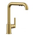 Product Image of Purist Pull-out Kitchen Faucet w/ 3-Function Sprayhead (Vibrant Brushed Moderne Brass), K-7505-2MB