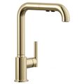 Product Image of Purist Pull-out Kitchen Faucet w/ 3-Function Sprayhead (Vibrant French Gold), K-7505-AF