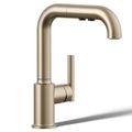 Product Image of Purist Pull-out Kitchen Faucet w/ 3-Function Sprayhead (Vibrant Brushed Bronze), K-7506-BV