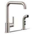 Product Image of Purist Single-handle Kitchen Faucet w/ Side Sprayer (Vibrant Stainless), K-7508-VS