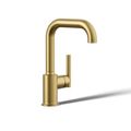 Product Image of Purist Single-handle Bar Sink Faucet (Vibrant Brushed Moderne Brass), K-7509-2MB