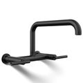 Product Image of Purist Two-hole Wall Mount Bridge Kitchen Faucet (Matte Black), K-7549-4-BL