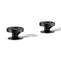 Product Image of Industrial Bathroom Sink Faucet Handles (Matte Black), K-77974-9-BL