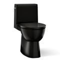 Product Image of Reach One-piece Compact Elongated Toilet w/ Skirted Trapway, 1.28 GPF (Black), K-78080-7
