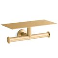 Product Image of Covered Double Toilet Paper Holder (Vibrant Brushed Moderne Brass), K-78384-2MB