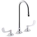 Product Image of Triton Bowe 1.0 GPM Widespread Bathroom Sink Faucet w/ Aerated Flow, Gooseneck Spout And Wristblade Handles, Drain Not Included (Polished Chrome), K-800T70-5AKA-CP