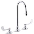 Product Image of Triton Bowe 0.5 GPM Widespread Bathroom Sink Faucet w/ Aerated Flow, Gooseneck Spout And Wristblade Handles, Drain Not Included (Polished Chrome), K-800T70-5ANA-CP